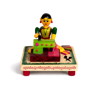 Etikoppaka Tailor Woman Figurine