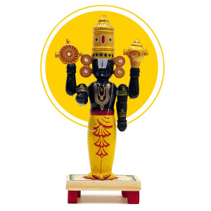 Etikoppaka Lord Venkateswara Wooden Idol – Traditional Style