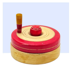Etikoppaka Wooden Toy – Hand Grinder (Rolu Rokali)