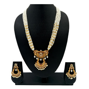 Gold Plated Pearl Choker Set