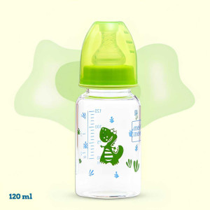 Mee Mee BPA-Free Printed Feeding Bottle – 120ml (Green Dino)