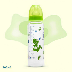 Mee Mee BPA-Free Printed Feeding Bottle – 240ml (Green Dino)