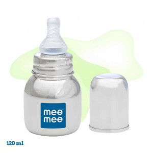 Mee Mee Premium Stainless Steel Feeding Bottle – 120ml