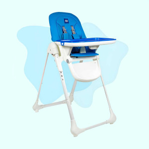 Mee Mee Adjustable Baby High Chair – Foldable & Comfortable Seating (Blue)
