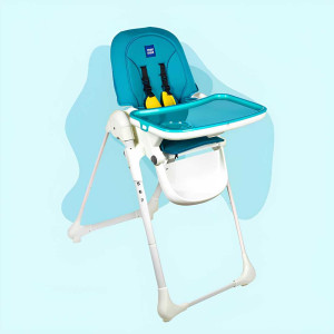 Mee Mee Adjustable Baby High Chair – Foldable & Comfortable Seating (Teal)