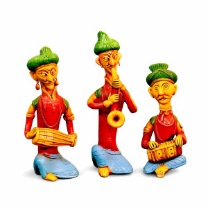 Traditional Musicians Garden Décor Dolls (Set of 3)