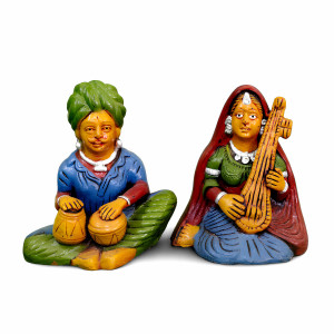 Village Musicians Garden Décor Dolls (Set of 2)