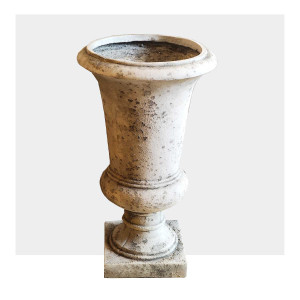 Classic White Cement Urn Planter