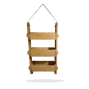 Wooden Hanging 3-Tier Planter