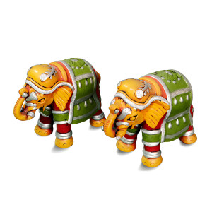 Royal Elephant Garden Décor Dolls (Set of 2)