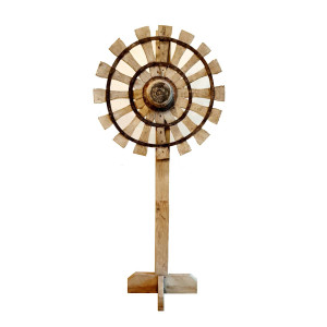 Wooden Windmill Garden Decor