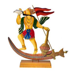 Handcrafted Iron Hanuman Figurine – Devotional Decorative Idol