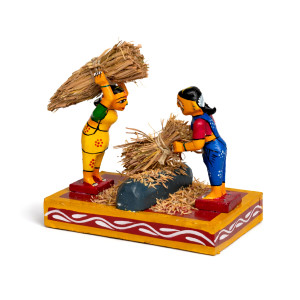 Kondapalli Paddy Processing Scene