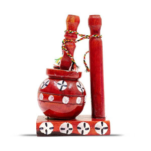 Handcrafted Wooden Traditional Butter Churner Showpiece