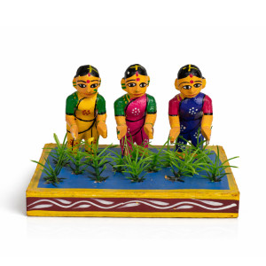 Kondapalli Farming Women Set Of 3