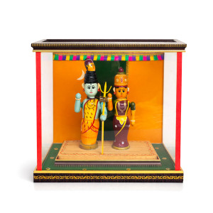 Kondapalli Wooden Shiva–Parvati Idol