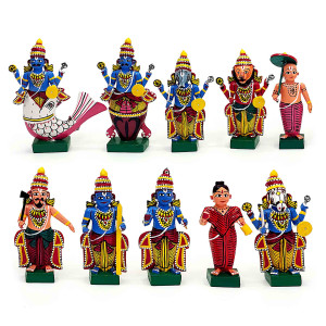 Wooden Kondapalli Dasavatara (Set of 10)