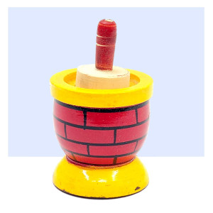 Kondapalli Wooden Mortar & Pestle (Rolu Rokali Toy)