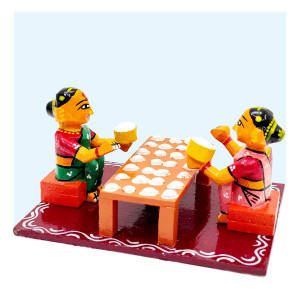 Kondapalli Women Making Sweets Scene – Handcrafted Wooden Toy