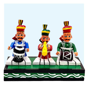 Kondapalli Shehnai Band Trio – Traditional Wooden Musician Set