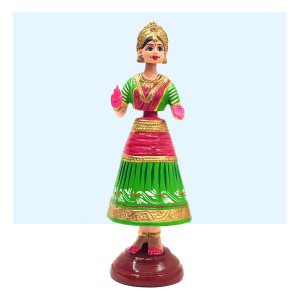 Kondapalli Bharatanatyam Dancer Doll – Clay Classical Lady Figurine