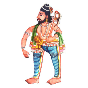 Leather Puppetry Lord Parashurama – Small