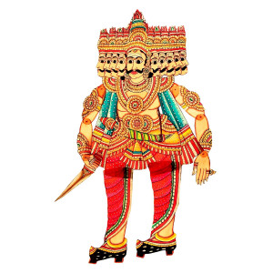 Leather Puppetry Ravana with Ten Heads – Small