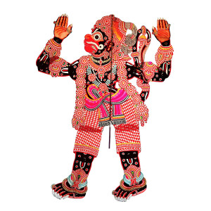 Leather Puppetry Hanuman Wall Hanging – 5 Feet