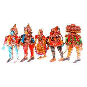 Leather Puppetry Ramayana Characters Set – Small