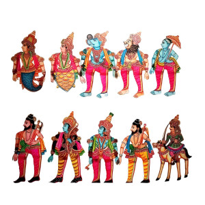 Leather Puppetry Dashavatara Set  – Small