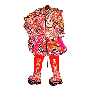Leather Puppetry Lord Lakshmana with Bow – 5 Feet