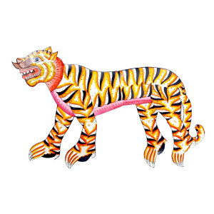 Leather Puppetry Tiger – Small