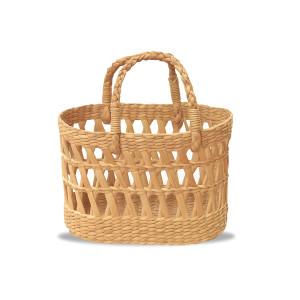 Kouna Handwoven Open-Design Basket Tote