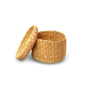 Kouna Handwoven Round Storage Box with Lid
