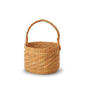 Kouna Handwoven Round Basket with Handle