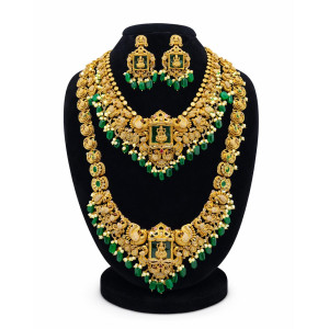 Traditional Nakshi Lakshmi Necklace Set