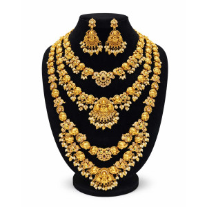 Traditional Nakshi Temple Necklace Set