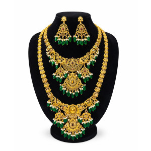 Elegant Nakshi Bridal Necklace Set