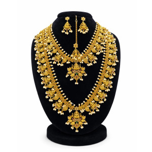Traditional Peacock Pearl Necklace Set