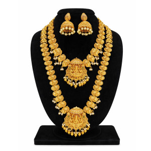 Grand Nakshi Temple Necklace Set