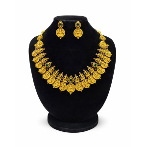 Traditional Coin Temple Necklace Set