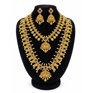 Royal Nakshi Temple Necklace Set
