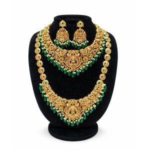 Grand Nakshi Lakshmi Necklace Set