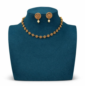 Antique Floral Choker Necklace Set