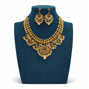 Layered Pearl Bridal Necklace Set