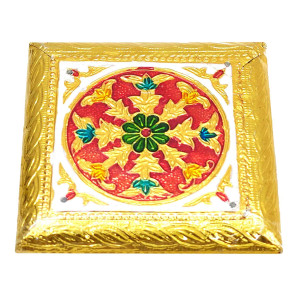 Decorative Golden Pooja Chowk