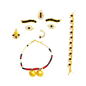 Laxmi Mata Face Decoration Jewelry Set – Traditional