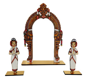 Traditional Arch with Doll Standees for Pooja Decoration