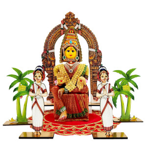 Ammavaru Idol with Arch, Velvet Mat, Dolls and Banana Standees