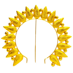 Golden Mukut Arch Crown for Idols